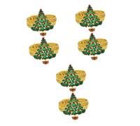 Gatuida 6piezas Hebillas Metálicas para Cortinas De Navidad Sujetadores Decorativos De Diseño De Árbol De Navidad Accesorios De Cortina De Primavera para Decoración