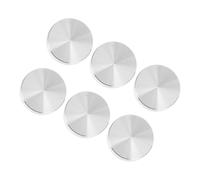 Gatuida 6piezas Vitrina De Aluminio para Pasteles Disco Redondo De Aluminio Adaptador para Tablero De Vidrio para Mesas De Té De Vidrio