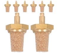 Gatuida 8 filtros de para máquina de niebla, silenciador de escape para compresor de aire M5, boquilla de piedra de burbujas neumática, repuesto de filtro para generador de nebulización de
