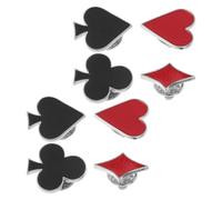 Gatuida 8 Piezas Broche de Baraja, Broche de Naipes, Aleación de Zinc, Ligero, para Solapa, Abrigo, Traje, Camisa y Cuello, Unisex