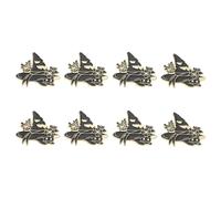 Gatuida 8 piezas Broche Gato Halloween con Sombrero de Bruja Pin de Aleación Ligero para Mochilas Ropa Bolsos Camisetas
