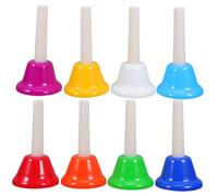 Gatuida 8 piezas Campanas de Mano Coloridas Notas Instrumento Musical Educativo para Bebés Juego Didáctico de Campanas de Mano