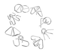 Gatuida 8 Piezas de Metal para Set Ingenio Antiguo Chino Educativo para Desbloquear y Desenredar la Creatividad Pensamiento Crítico