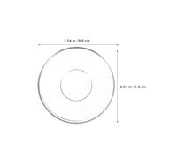 Gatuida 8 Piezas Platillos de Vidrio Transparentes para Café y Té Platos Redondos Antideslizantes para Postres Bandejas Pequeñas para Aperitivos y Soporte de Bolsas de Té Ligeros y