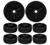 Gatuida 8 Piezas Rueda Giratoria de Repuesto de PP Negro, Carga 42kg | Reemplazo Resistente, Rodamiento Fiable y Estable, Uso en Almacén, Acabado Negro, Pieza Única