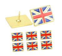 Gatuida 8piezas Broche Union Jack Broches Rectangulares Pin de Solapa Reino Unido Accesorios de Joyería para Look Formal Informal