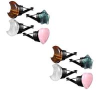 Gatuida 8piezas Clips De Ventilación Para Automóvil De Natural Formas De Estrella Corazón y Luna Decoraciones Para Hogar Coche Aromatizante y Quita Olores Diseño Elegante y Único