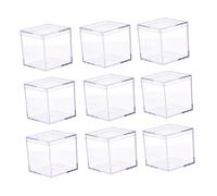 Gatuida 9 piezas Caja Transparente de Acrílico para Almacenamiento Multiusos Portátil y Resistente para Joyas Dulces y Fiestas y Bodas