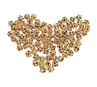 Gatuida 90 Piezas Abalorios de Diamante para Hacer Pulseras Diy Cuentas Sueltas de Rhinestone Resistentes y Delicadas Accesorio para Bisutería Artesanal Dorada