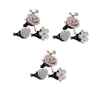 Gatuida 9piezas Clips Decorativos Para Ventilación De Auto Difusor De Diseño De Flor Cristales Accesorios De Decoración Para Interior Del Vehículo