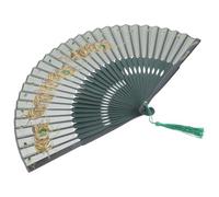 Gatuida Abanico para Mujer Diseño Pavo Real Vintage con Hueso de Resistente y Doble Cara Abanico de Mano Portátil para Bodas Danza y Decoración Elegante