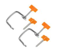 Gatuida Abrazadera Metálica de Montaje para Máquina de Pasta Manual, Clip de Sujeción Naranja, 4 Piezas (2 Juegos Tornillos), Accesorio Compatible para Cocina Casera y Elaboración