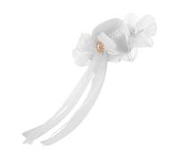 Gatuida Accesorio De Pelo Lolita Sombrero Mini De Copa Con Pajarita y Lateral Para Disfraz y Tocado De Novia