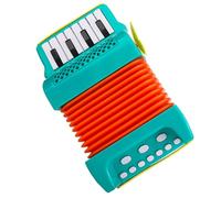 Gatuida Acordeón Infantil Verde Para Preescolar, Juguete Musical Portátil Para Desarrollo Motriz y Creatividad, Instrumento De Acordeón Para Niños En Educación Temprana