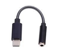 Gatuida Adaptador Auriculares Tipo C Jack Audio Dac Digital Decodificador Compacto Negro para Teléfonos con Alta Fidelidad y Transmisión Estable