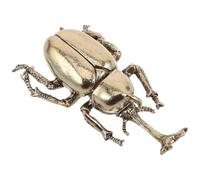 Gatuida Adorno Vintage de Escarabajo de Bronce Macizo, Figura Coleccionable para Escritorio de Oficina, Decoración Antigua de Insectos para Habitación y Ciencia, Pieza Decorativa