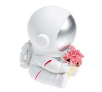 Gatuida Adornos De Astronauta Estatua Auto Lanzadera Inflable Adorno De Pastel De Astronauta Juguete Cohete Astronave Casco Espacial Figurilla Miniatura Disfraz De Astronauta Resina