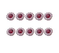 Gatuida Adornos de Flores de Abs para Decoración de Uñas 50 Piezas Tamaño 5 Rojo para Manualidades Bricolaje Accesorios para Diademas y Prendas