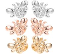 Gatuida Adornos para Correas de Relojes Forma de Abeja 6 Piezas 2 Doradas 2 Plateadas 2 Rosa Oro Decoración Creativa para Correas de Silicona y Cuero Accesorios Livianos y