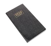 Gatuida Agenda A6 2026 Calendario Semanal y Mensual Cuaderno Diario de Viaje Tamaño Mini Tapa de Piel Efecto Holográfico Negro Estrellado Portátil para Planificación Escolar y