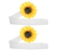 Gatuida Alzapaños para Cortinas de Cuerda Diseño de Girasol 2 Piezas Estilo Rústico Decorativos para Dormitorio y Sala Sujetacortinas Ajustables y Resistentes