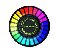 Gatuida Ambientador Coche Difusor LED con Clip para Ventilación Luz Ambiental Rgb Control por Voz y Ritmo Musical Aromaterapia Práctica para Eliminar Olores y Mejorar Ambiente Vehículos