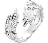 Gatuida Anillo de Alas Ajustable para Mujer Joyería Estética de Plata Anillo Diseño de Alas de Ángel Accesorio Único para Chicas Adolescentes Obsequio Simbólico Espiritual