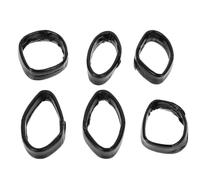 Gatuida Anillo De Correa De Reloj 6 Piezas Negras Anillo De Sujeción De Correa De Reloj De Cuero Auténtico Tamaños 18mm 20mm y 22mm para Uso Diario y Reemplazo Práctico