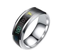 Gatuida Anillo Inteligente de Temperatura Joyería Chic Anillo Digital Elegante para Bodas y Diseño Acero Inoxidable