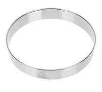 Gatuida Anillo para Pizza de Acero Inoxidable de 23 Cm, Herramienta para Hornear Muffins y Crumpets, Resistente a Altas Temperaturas, Adecuado para Cocina Doméstica y Preparación de