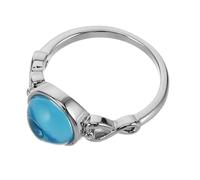 Gatuida Anillo Pulgar Para Mujer Vidrio, Estilo Minimalista De Cristal, Ajuste Talla 6, Joyería Para Bodas y Promesas, Diseño Vintage Elegante