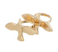 Gatuida Anillos Abiertos de Acero Inoxidable Diseño de Ave de la Paz y Estilo Vintage Ajustables para Mujer Juego de 2 Piezas Alas de Pájaro Joyería Simbólica de Armonía y Libertad