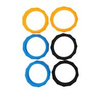 Gatuida Anillos Antivuelco Antideslizantes Para Micrófono Inalámbrico, Usuario Profesional, Diseño Compacto, Resistente, Uso Ktv y Conferencias, Colores Negro Azul Naranja, Paquete De 6 Unidades