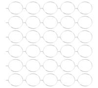 Gatuida Anillos Identificadores para Vasos de 25 MM 200 Piezas Metálicos Plateados Reutilizables Marcadores para Bebidas y Copas en Fiestas Bodas y Eventos Sociales