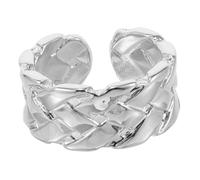 Gatuida Anillos Trenzados De Mujer Plata Anillos De Boda Gruesos y Abiertos Perfectos Para Halloween y Disfraces Minimalistas y Llamativos