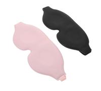 Gatuida Antifaz para Dormir Ajustable 3d Contorno, Cubre Ojos Opaco Grueso para Siestas y Viajes, 2 Piezas, y Transpirable, Bloqueo Total de Luz, Unisex Rosa y Negro