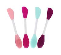 Gatuida Aplicadores de Mascarilla de Silicona 4 Piezas Doble Cabezal Mezcla Precisa para Rostro Mujer Kit Herramientas Belleza DIY Maquillaje Color Aleatorio
