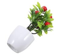 Gatuida Árbol Bonsái Artificial con Frutas Falsas Realistas para Decoración de Mesa y Cocina Planta de Fresa Simulada Maceta para Centro de Mesa y Decoración Hogar