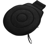 Gatuida Asiento Giratorio para Coche Cojín de Tela y Almohadilla Giratoria para Uso en Coche y Hogar Doble Anillo Negro y Diseño Funcional