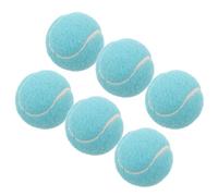 Gatuida Balones de Tenis de Práctica para Niñas 6 Unidades, Goma Ligera Azul Claro, Entrenamiento Interior y Exterior, Pelota Deportiva para Tenis Juguetón y Principiantes