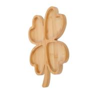 Gatuida Bandeja de Madera Forma de Trébol para Servir Tabla de Embutidos Rústica Plato Decorativo para Aperitivos y Dulces en Fiestas Irlandesas y Día de San Patricio Acabado Pulido