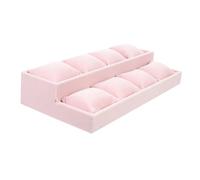 Gatuida Bandeja Doble de Terciopelo para Joyas y Relojes Diseño Trapezoidal Elegante y Suave Almohadilla de Almacenamiento Práctica para Mujer