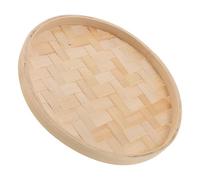 Gatuida Bandeja Redonda de Bambú Natural sin Pintar Decoración Colgante Artesanal para Pared Cesta Tejida Versátil para Servir y Decorar Sala Dormitorio o Cocina Diseño Ligero y