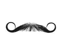 Gatuida Barba Postiza Realista para Hombre Bigote Negro Clásico Pelo Natural para Disfraces Maquillaje Profesional Fácil de Recortar y Aplicar para Halloween y Teatro
