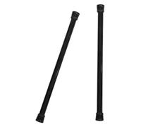 Gatuida Barra De Cortina De Tensión Ajustable 2 Piezas 30-50 Cm Diámetro 1,3 Cm Hierro Resistente Punta Redonda Negra para Baño, Sala y Balcón Barra Telescópica Multiusos