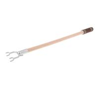Gatuida Barra de Madera para Tendedero de Ropa Superficie Lisa y Protección de Telas, Poste de Secado de Madera y Acero Inoxidable de 0.58 Metros para Uso en Armarios y Exteriores