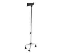 Gatuida Bastón Ajustable Antideslizante para Mayores Bastón de Paseo Telescópico con Base de Cuatro Puntas para Uso Interior y Exterior