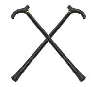 Gatuida Bastón Ajustable de Aleación de Aluminio Ligero 2 Secciones con Punta Antideslizante para Personas Mayores y Senderismo Altura Regulable 2 Unidades Negras para Movilidad y