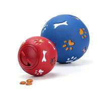 Gatuida Bola De Fuga para Perros Juguete Educativo Dispensador De Comida Grande Color Rojo Sin Tóxicos Aroma a Leche Entrenamiento Inteligencia Mascotas