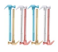 Gatuida Bolígrafos de Gel Forma de Martillo, 8 Piezas Colores Rojo, Plata, Dorado y Azul, Bolígrafo de Tinta de Gel Ergonómico para Escritura y Obsequio Escolar